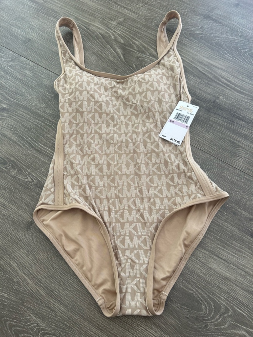 MICHAEL Michael Kors. khaki swimsuit. Size 6. NEW